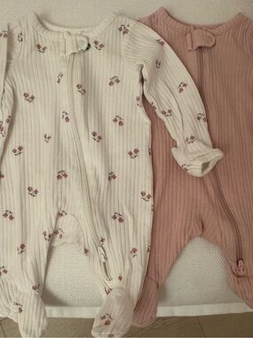 Carter's Ribbed Footed One-Piece 3 pc bundle
